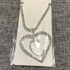Silver Heart Pendant Necklace